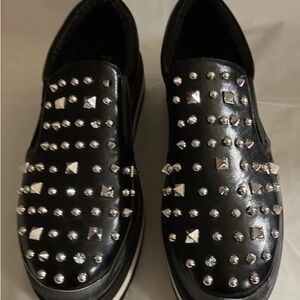 Spike Grunge Punk Gothic Black Platform Slip On Women’s Shoes 7.5  Slightly Used
